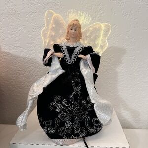 Yuletide‎ Traditions Christmas Fiber Optic Angel 10" Works VTG Multiple Colors